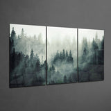 Foggy Forest Glass Wall Art | Insigne Art Design
