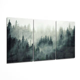 Foggy Forest Glass Wall Art | Insigne Art Design