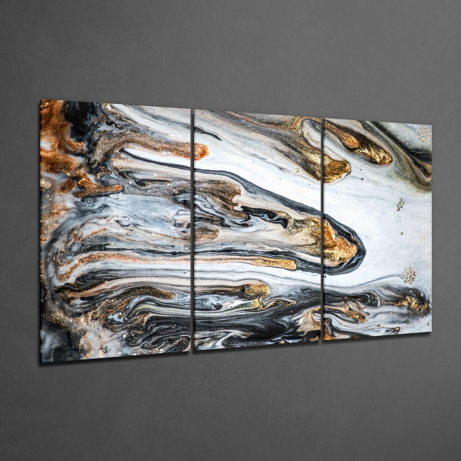 Marbling Colors Glass Wall Art.