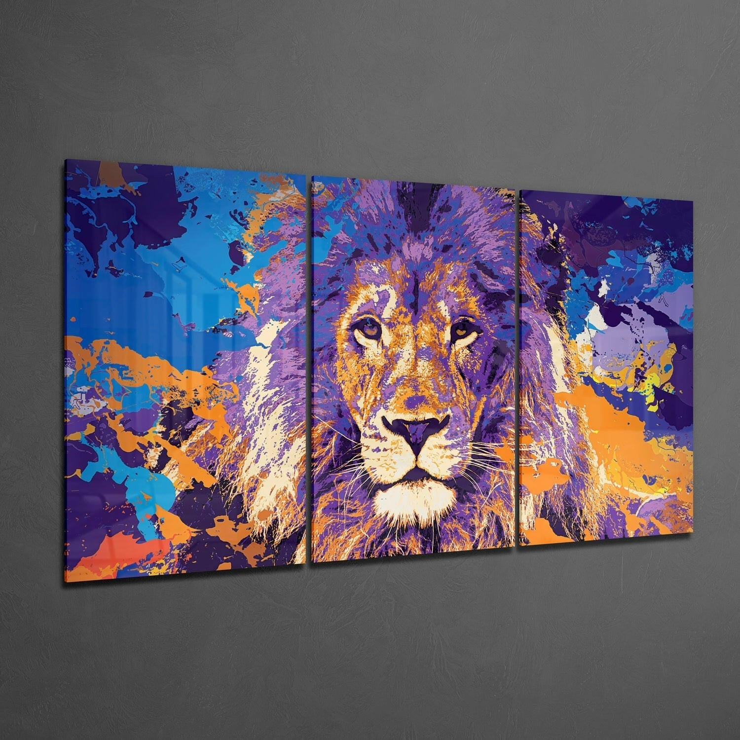 Lion Mega Glass Wall Art.