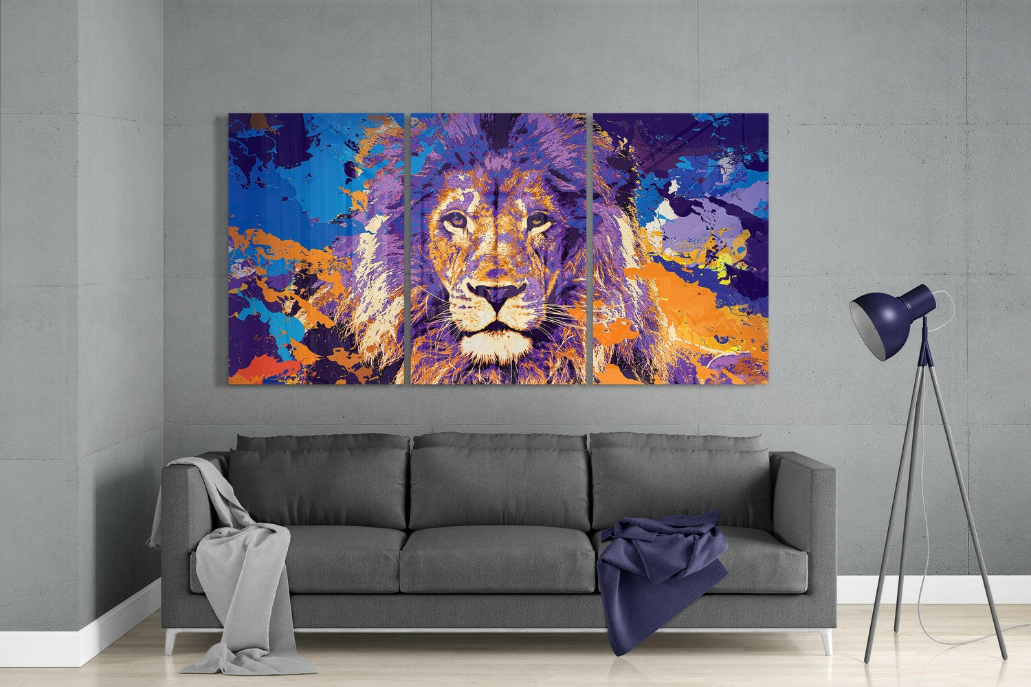 Lion Mega Glass Wall Art.