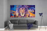 Lion Glass Wall Art | Insigne Art Design