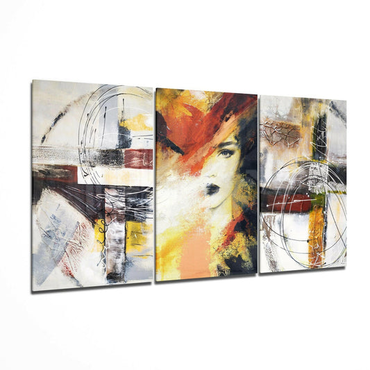 Women and Shapes Glass Wall Art.