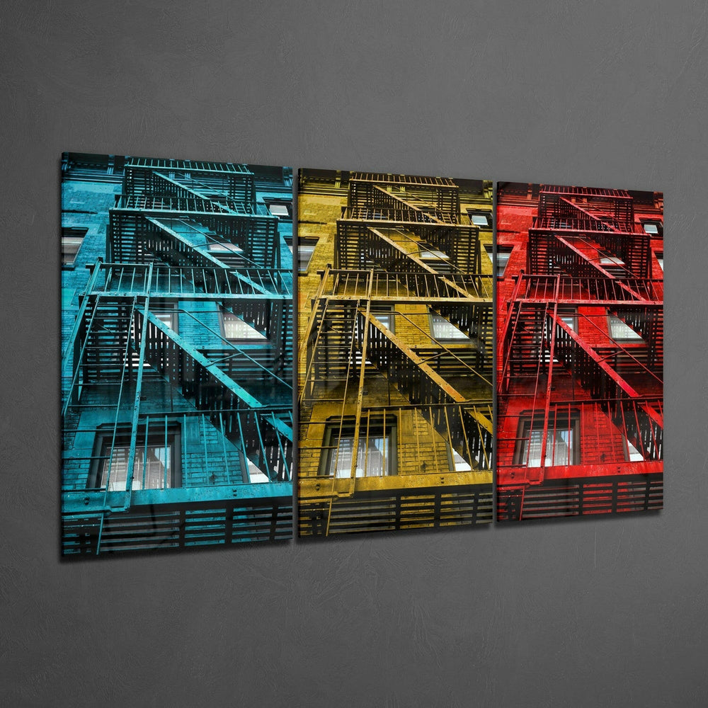 Buildings Glass Wall Art.