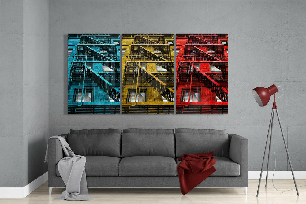 Buildings Glass Wall Art.