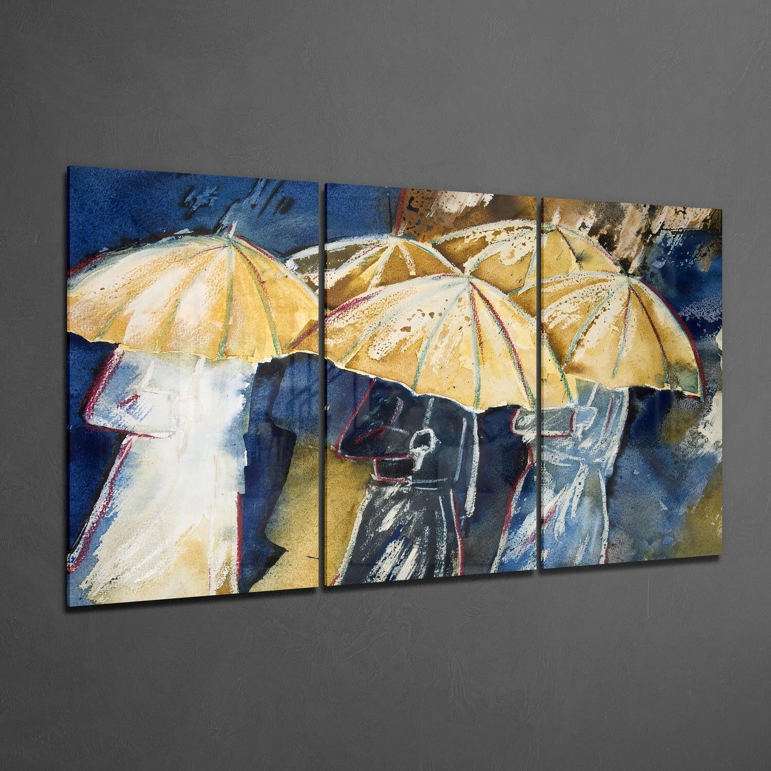 Umbrellas Glass Wall Art.