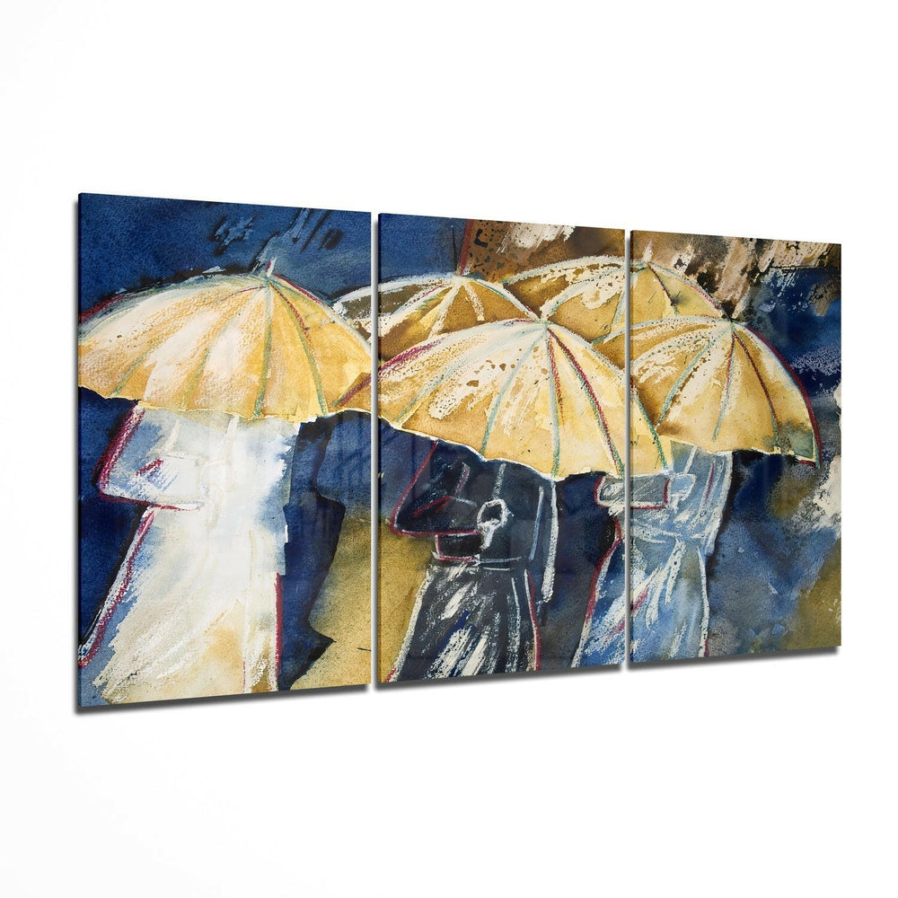 Umbrellas Glass Wall Art.