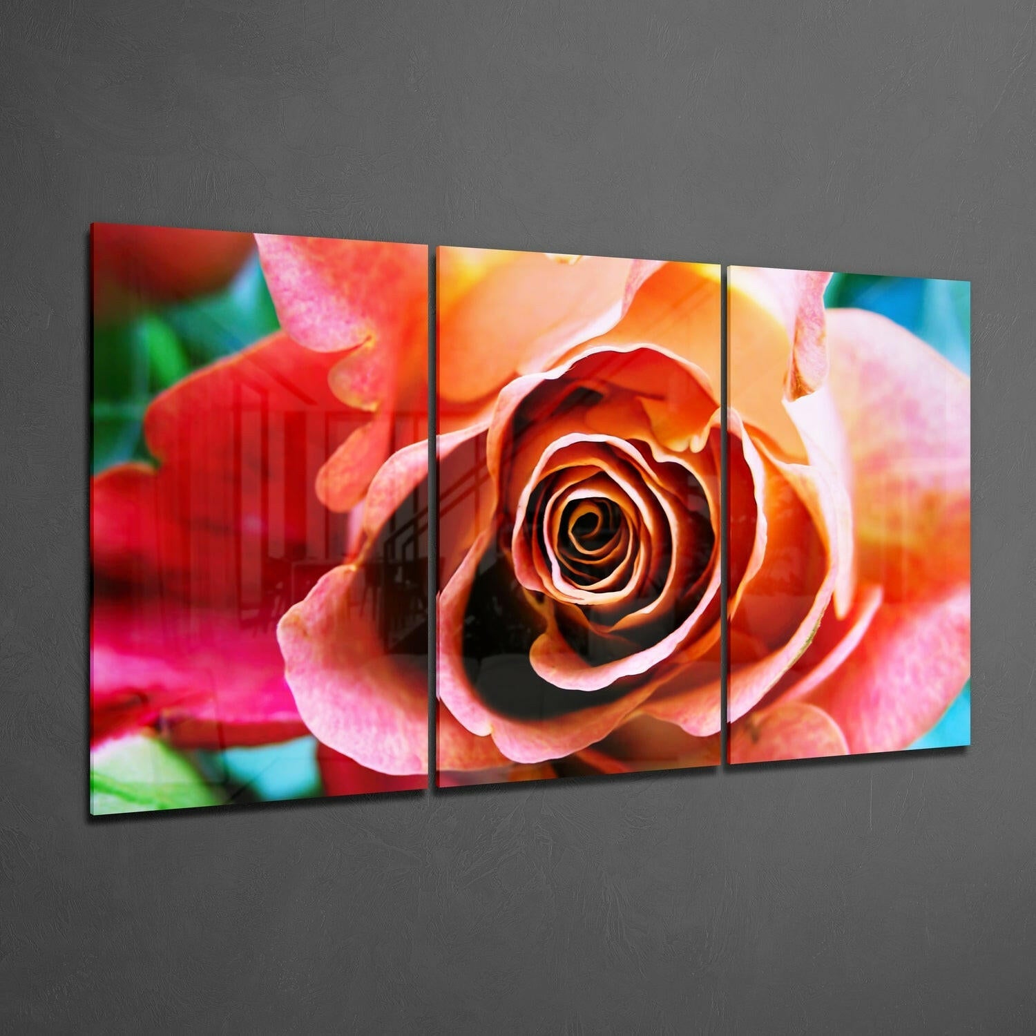 Rose Glass Wall Art.