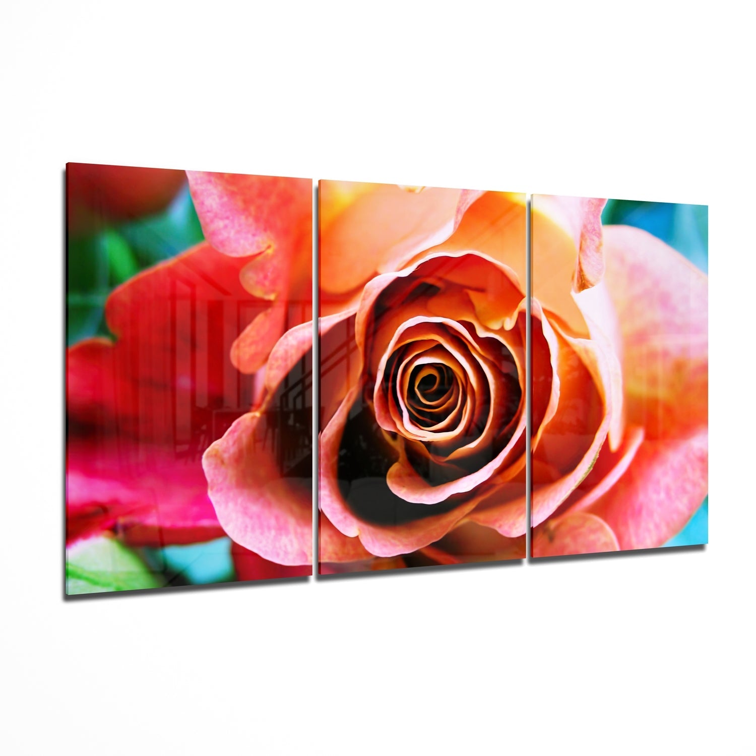 Rose Glass Wall Art | Insigne Art Design
