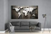 World Map Glass Wall Art.