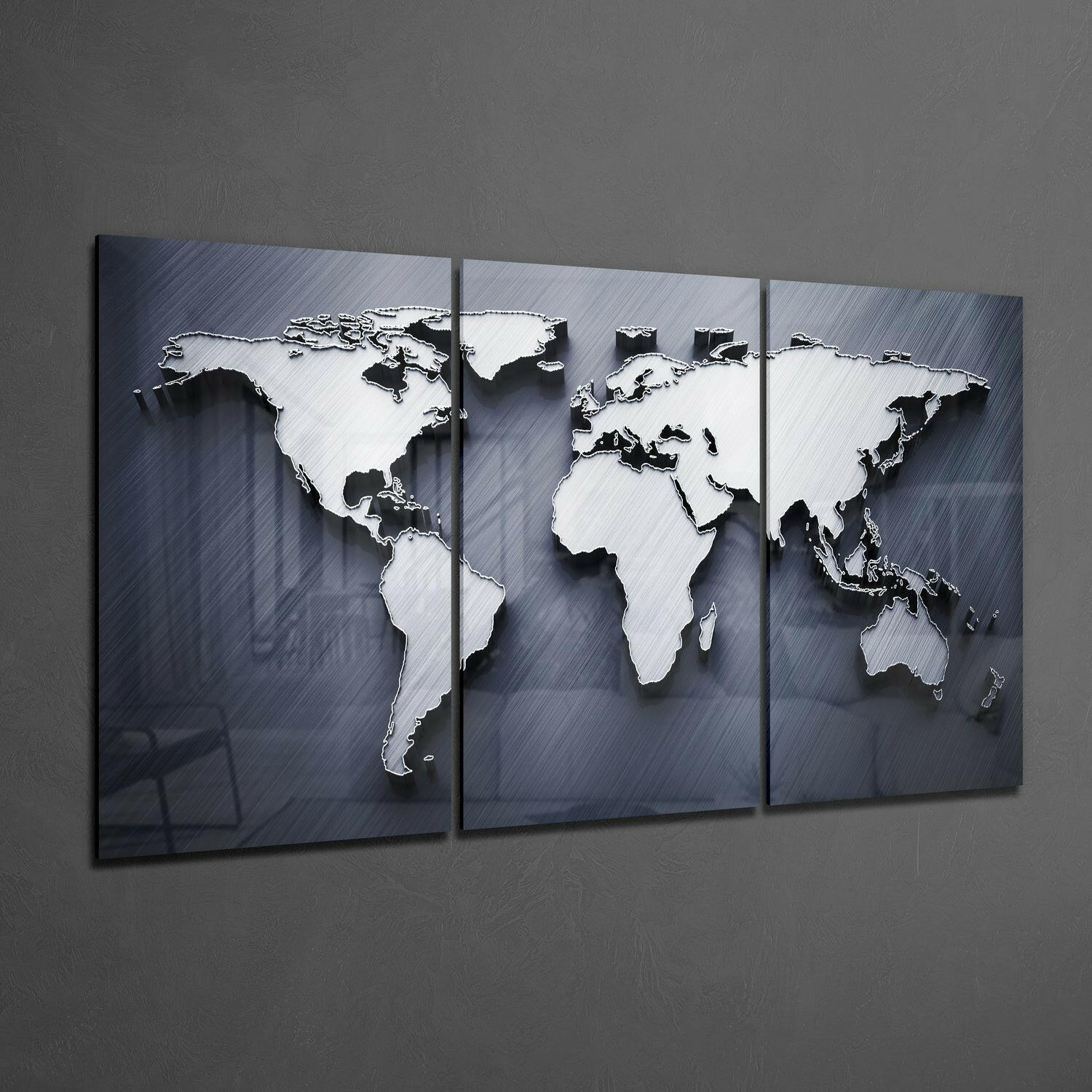 World Map Glass Wall Art.