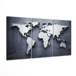 World Map Glass Wall Art.