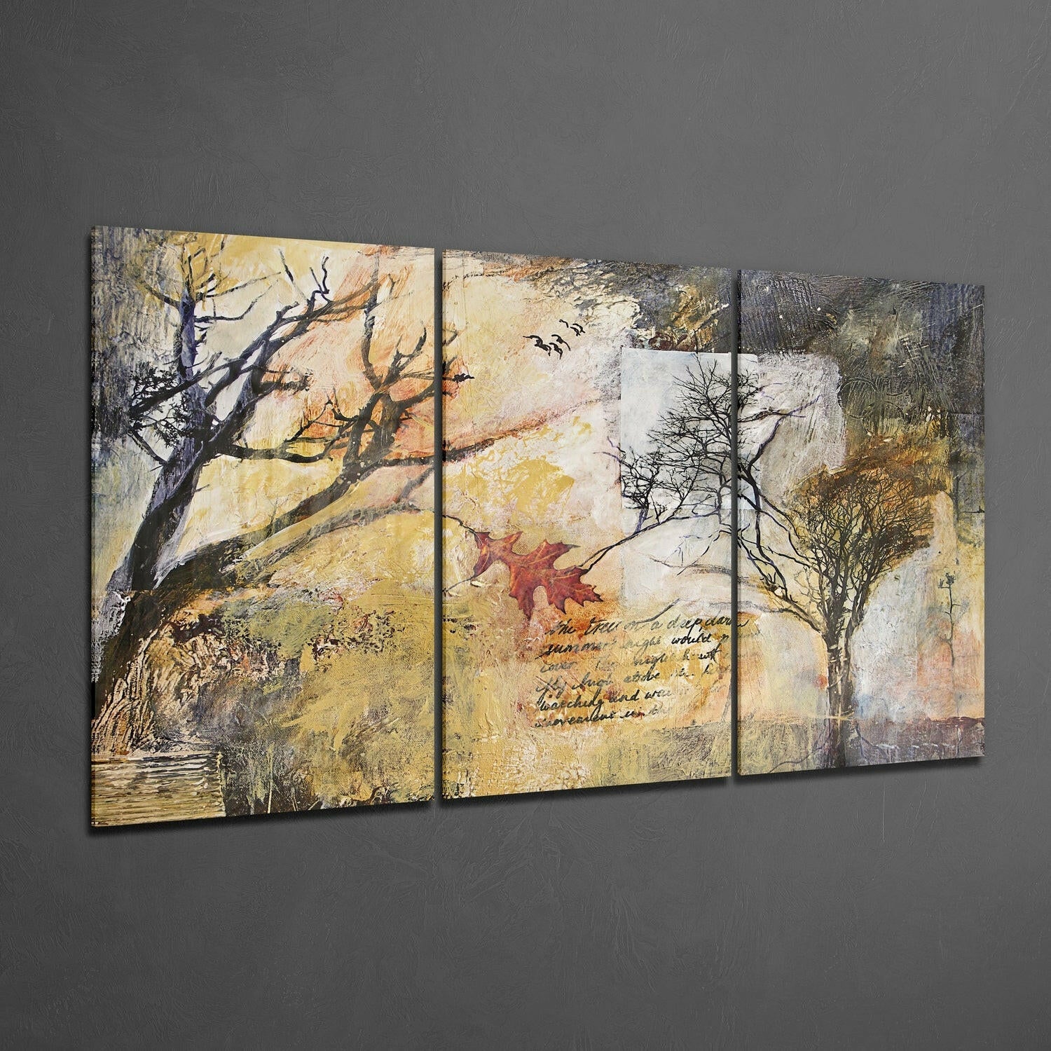 Autumn Trees Glass Wall Art.