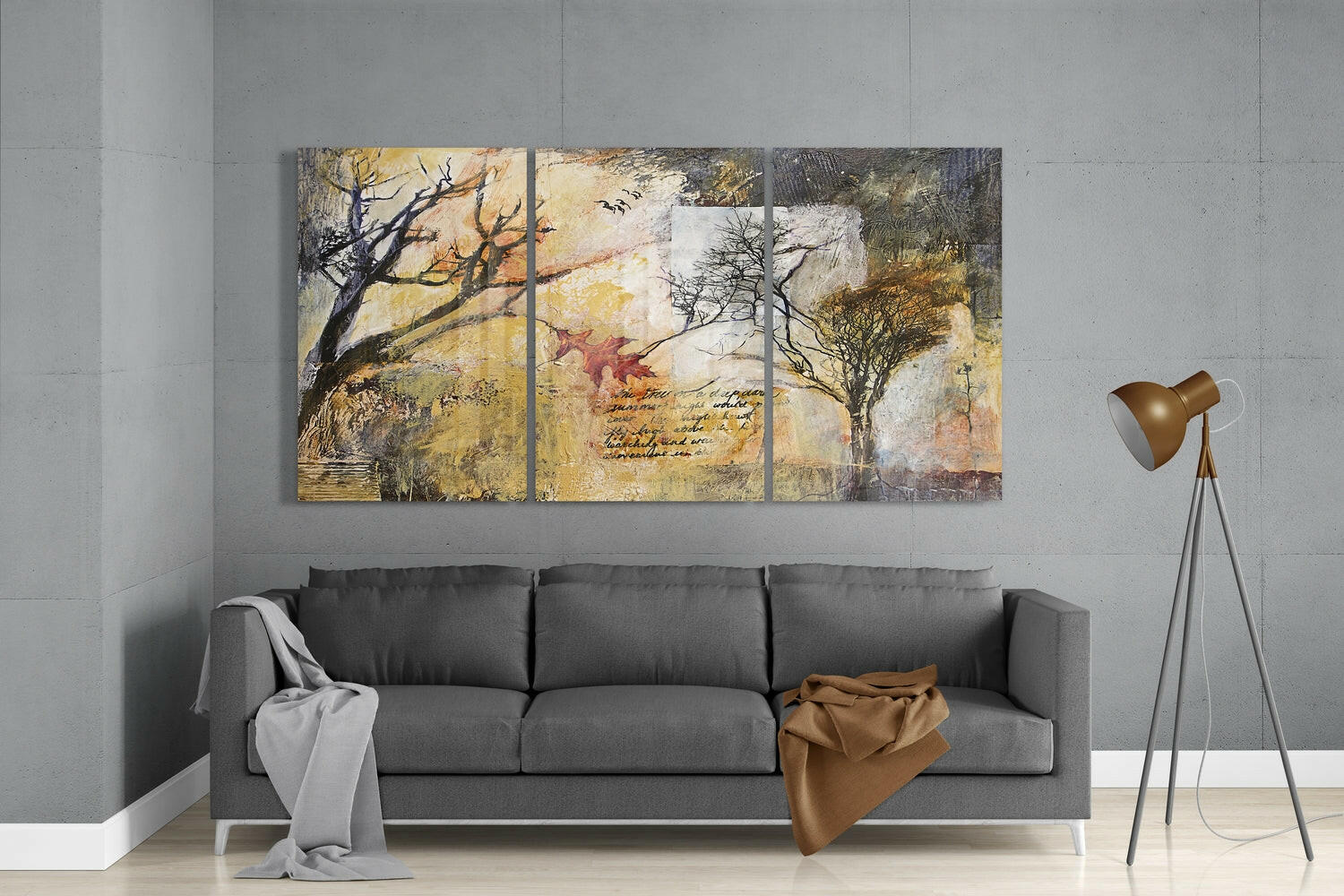 Autumn Trees Glass Wall Art.