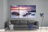 Stones on the Beach Glass Wall Art | Insigne Art Design