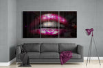 Lips Glass Wall Art.