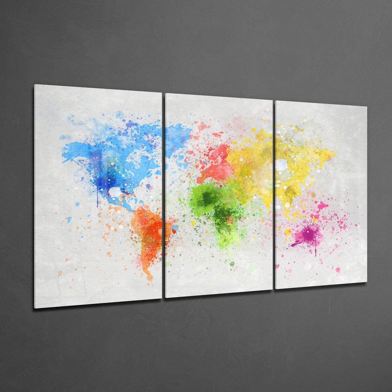 World Map Glass Wall Art.