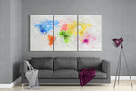 World Map Glass Wall Art.
