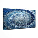 Blue Texture Glass Wall Art.