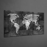 World Map Glass Wall Art | Insigne Art Design