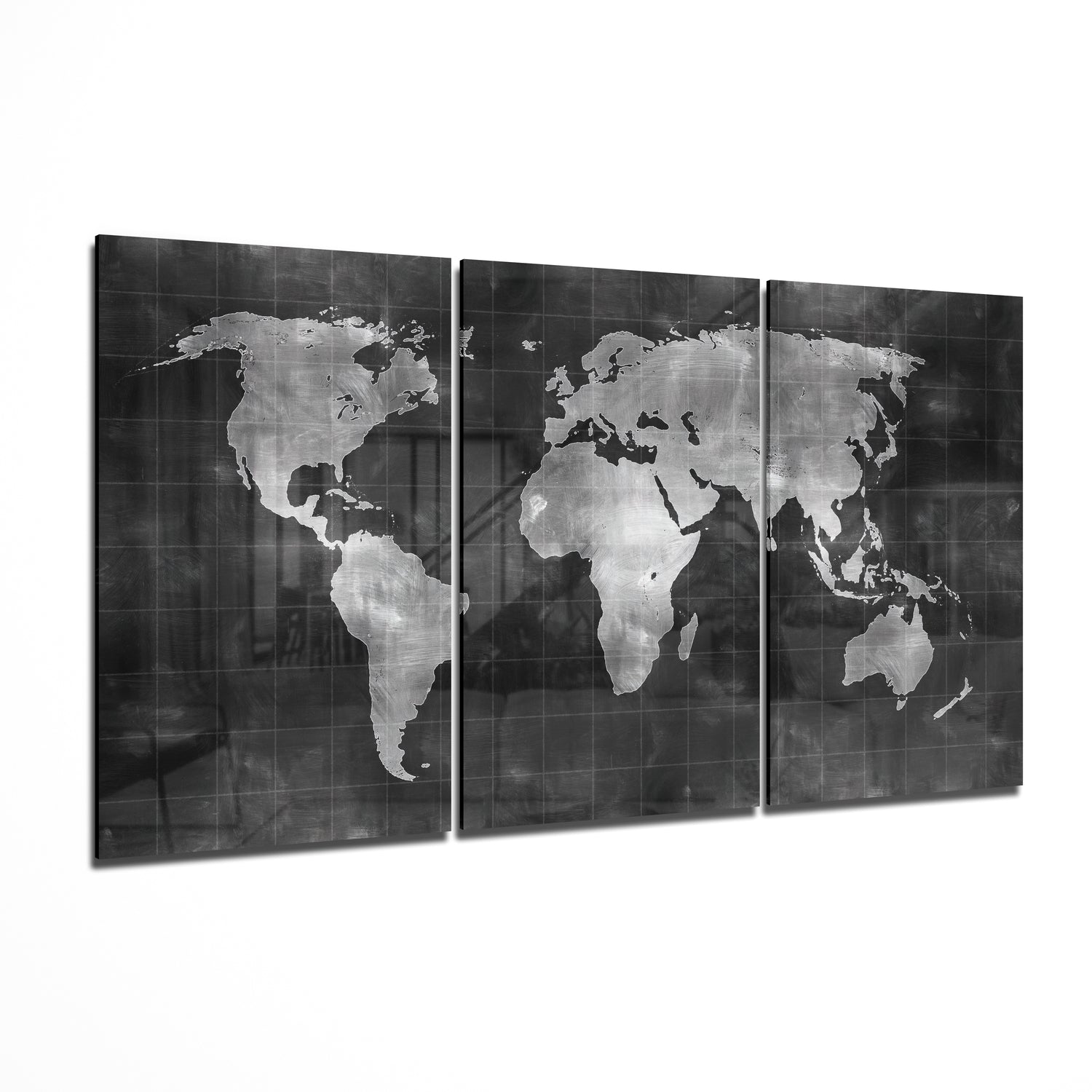 World Map Glass Wall Art | Insigne Art Design