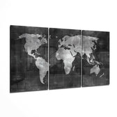 World Map Glass Wall Art.
