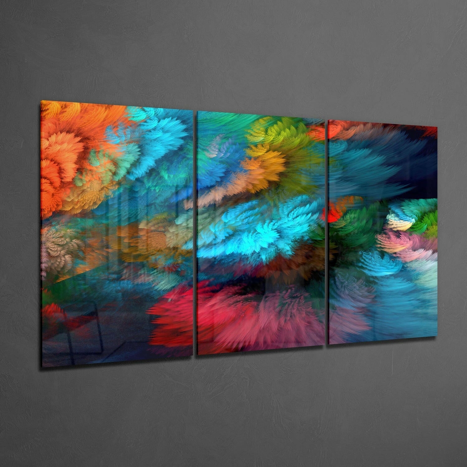Dance of Colors Glass Wall Art.