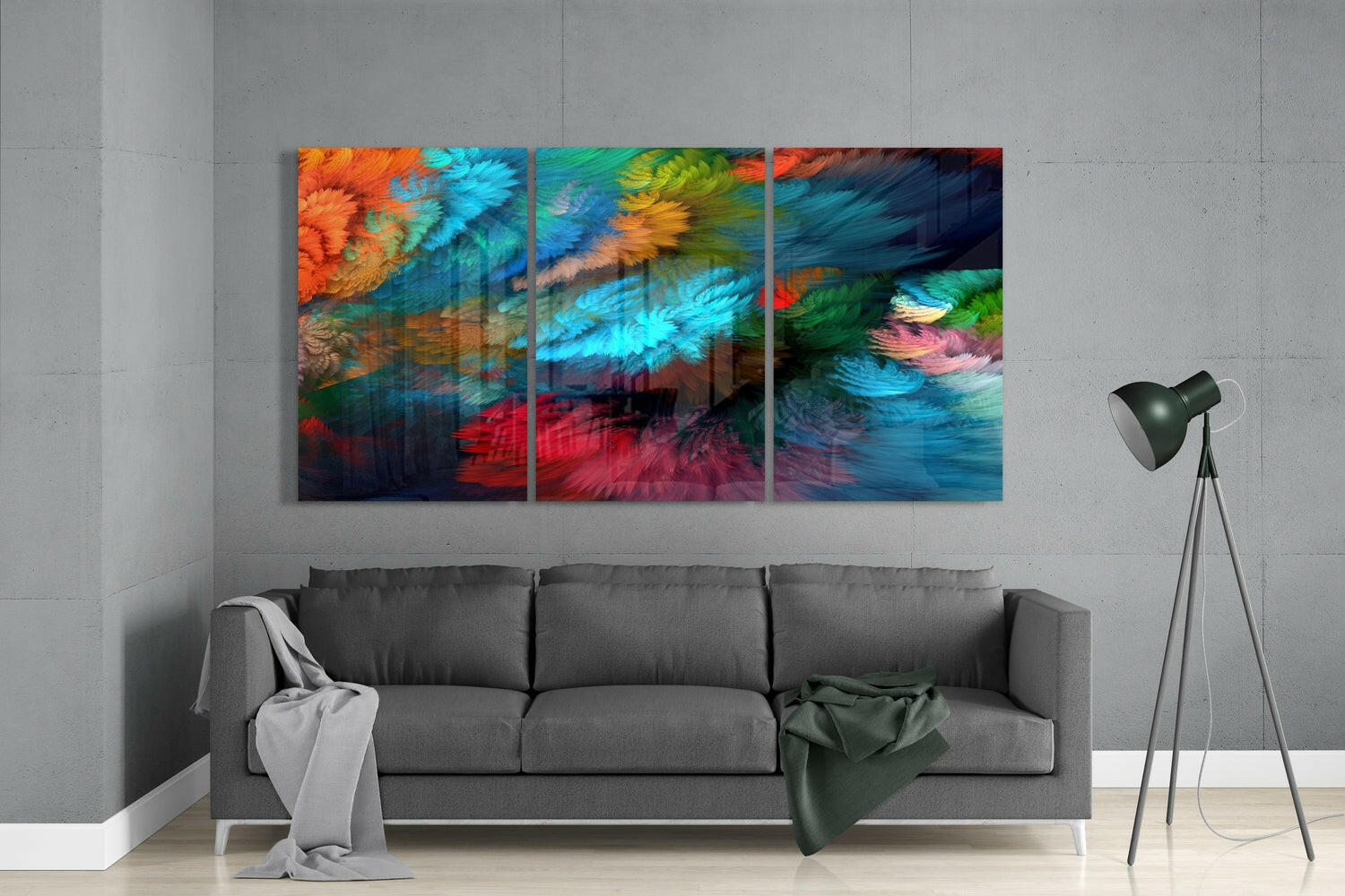Dance of Colors Glass Wall Art.