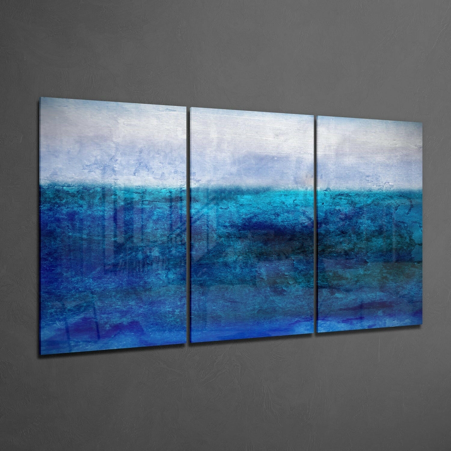 Blue Horizon Glass Wall Art.