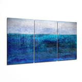 Blue Horizon Glass Wall Art | Insigne Art Design