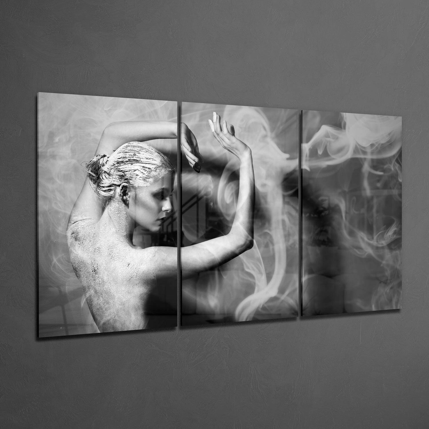 Woman and Dance Glass Wall Art.