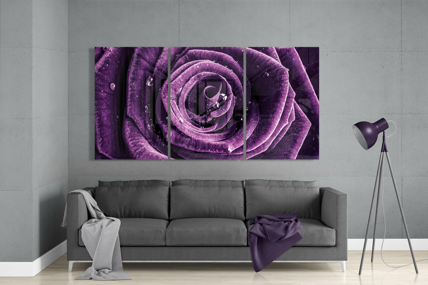 Rose Glass Wall Art.