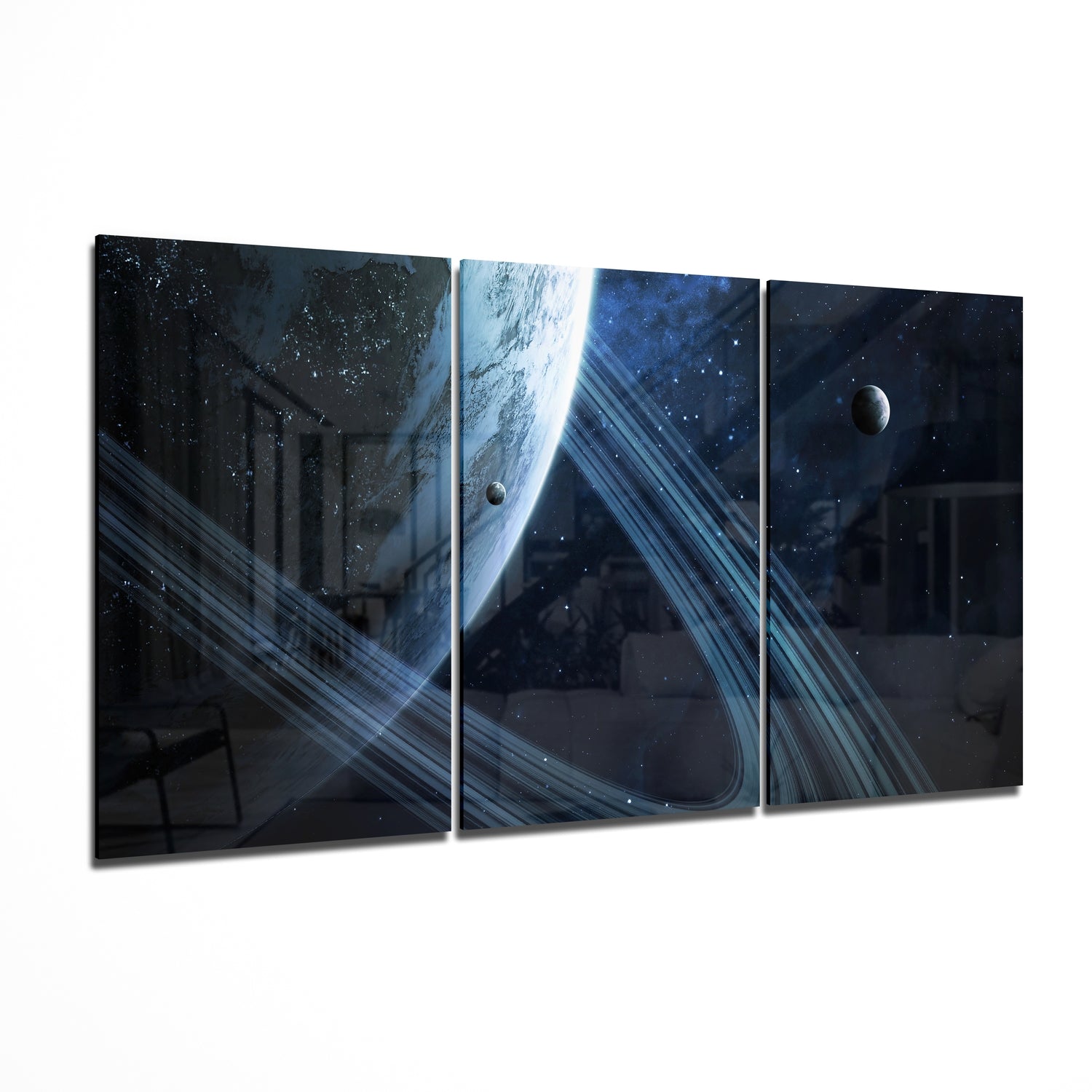 Saturn Glass Wall Art | Insigne Art Design