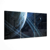 Saturn Glass Wall Art.