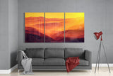 Hills and Sunset Glass Wall Art | Insigne Art Design
