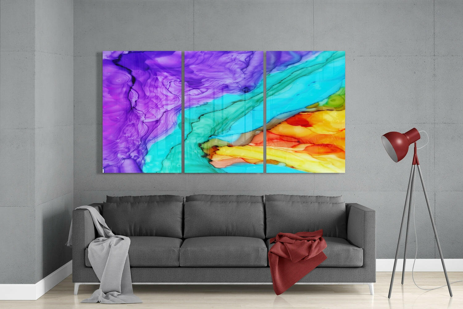 Colors Glass Wall Art.