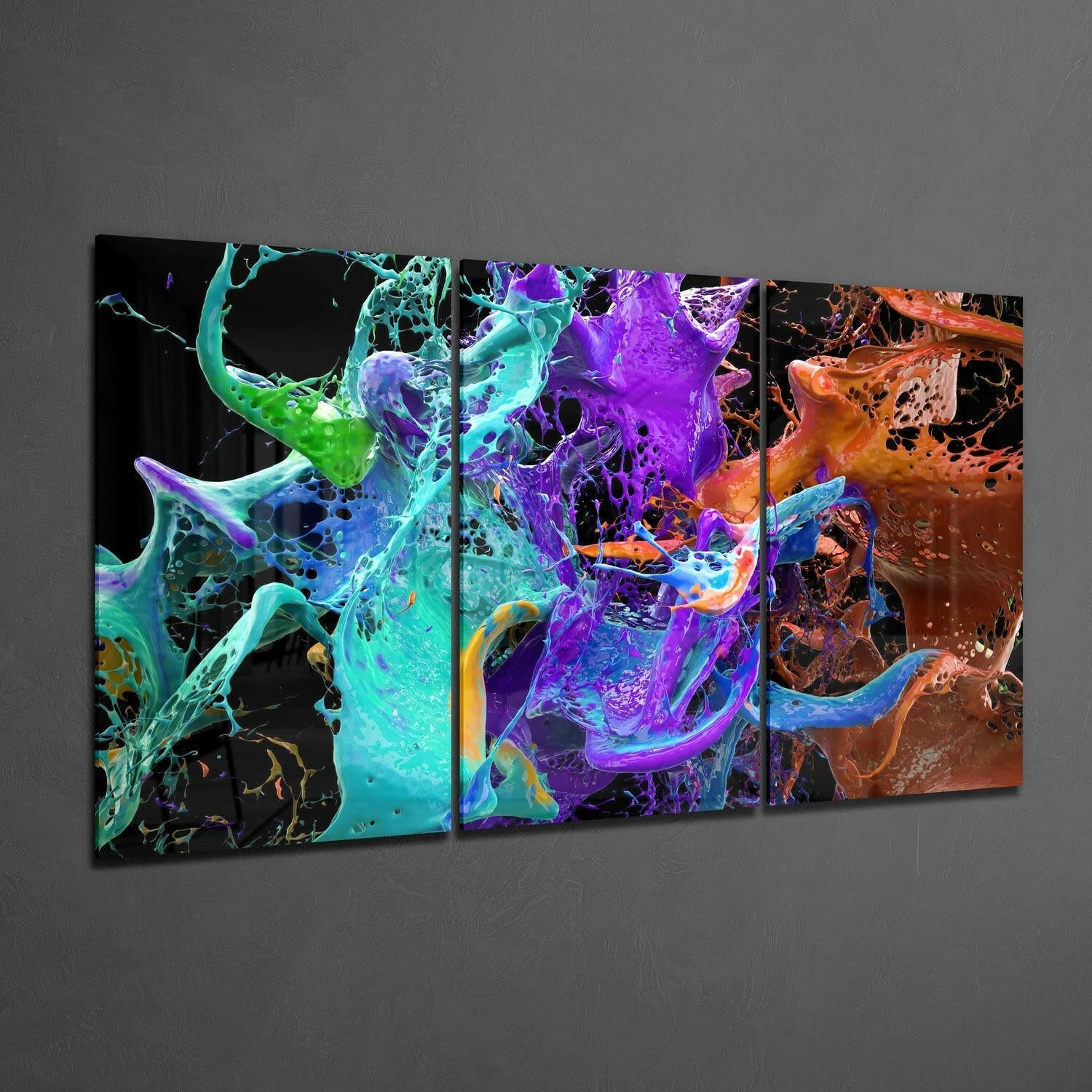 Leap Of Colors Glass Wall Art.