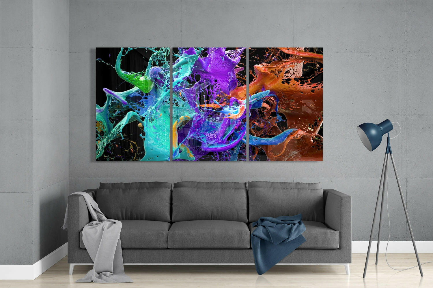 Leap Of Colors Glass Wall Art.