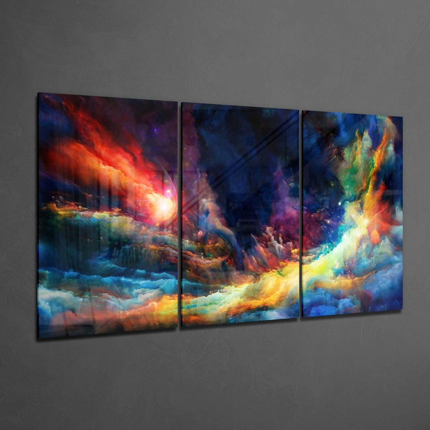Colors of Space Glass Wall Art.