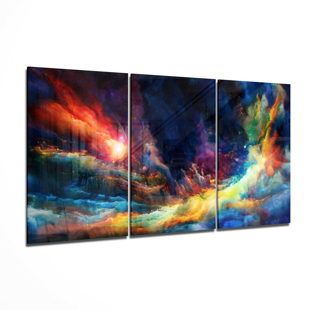 Colors of Space Glass Wall Art.