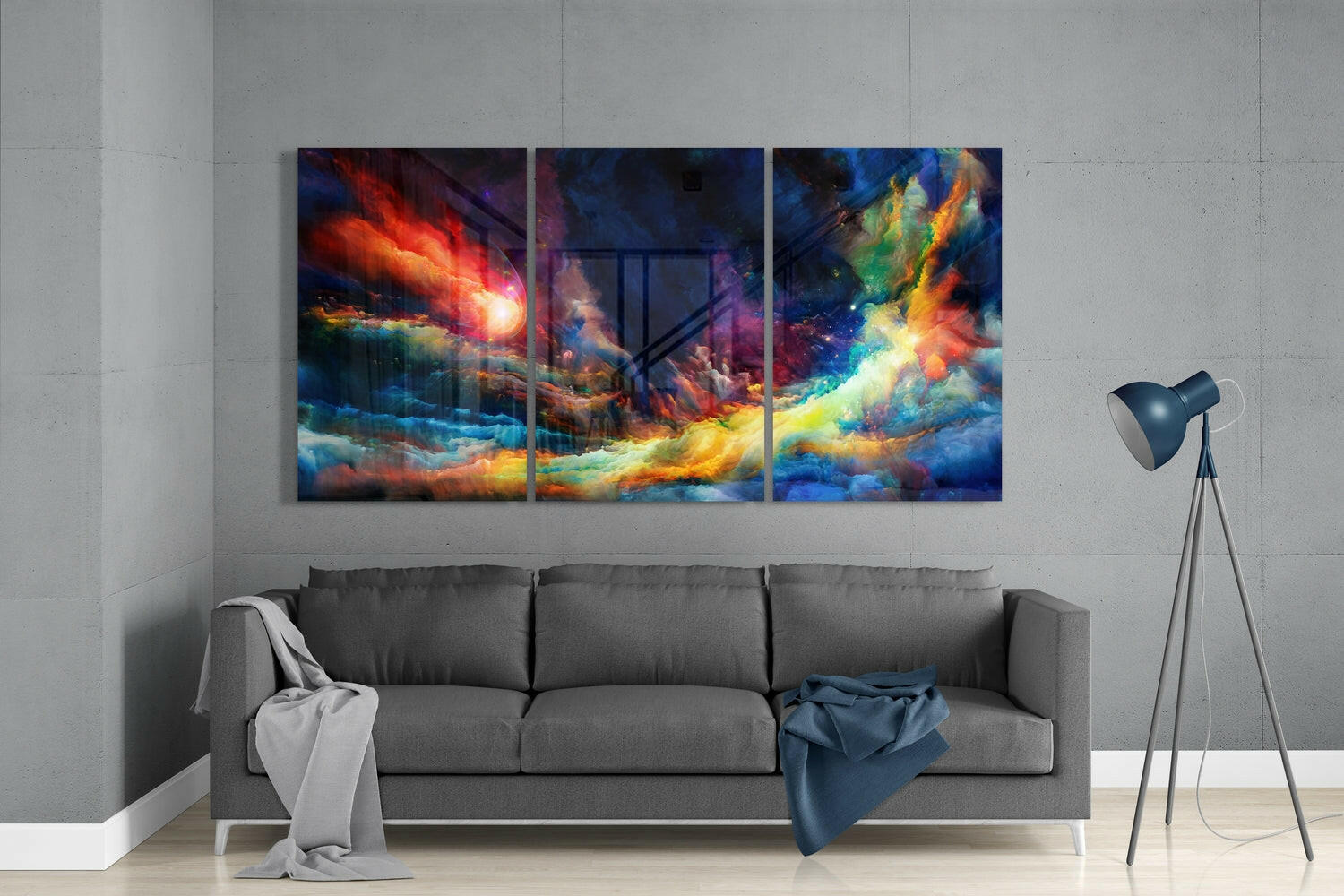 Colors of Space Glass Wall Art.