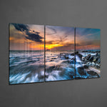 Sunset On The Beach Glass Art.