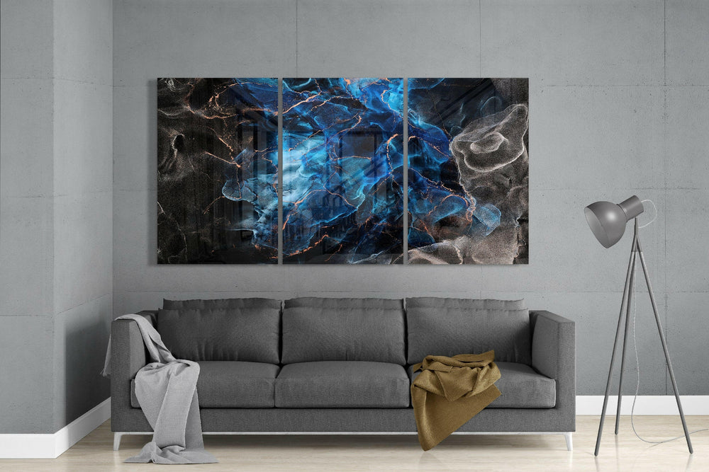Dance Of Blue Glass Art.