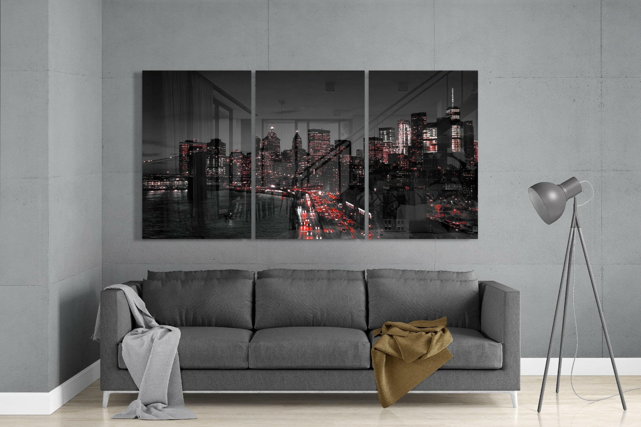 The Lights Of The City Glass Art.