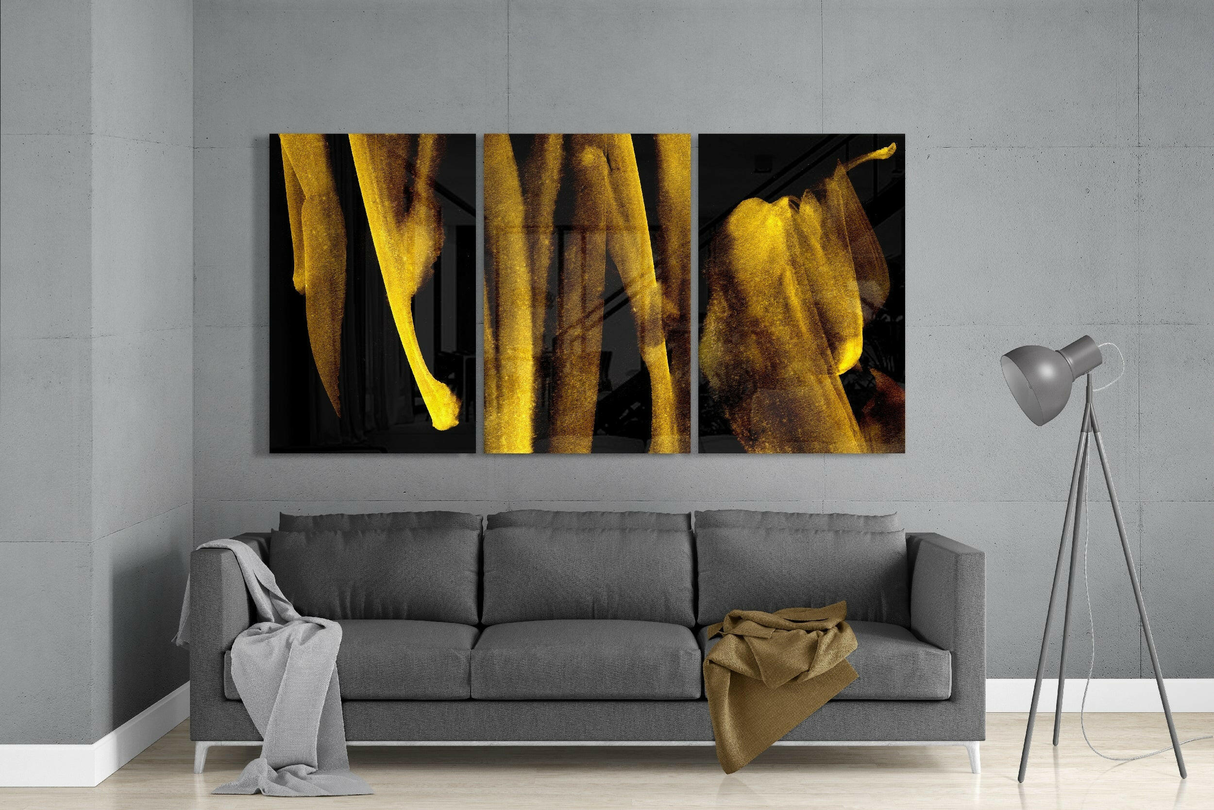 Yellow Touch Glass Art.
