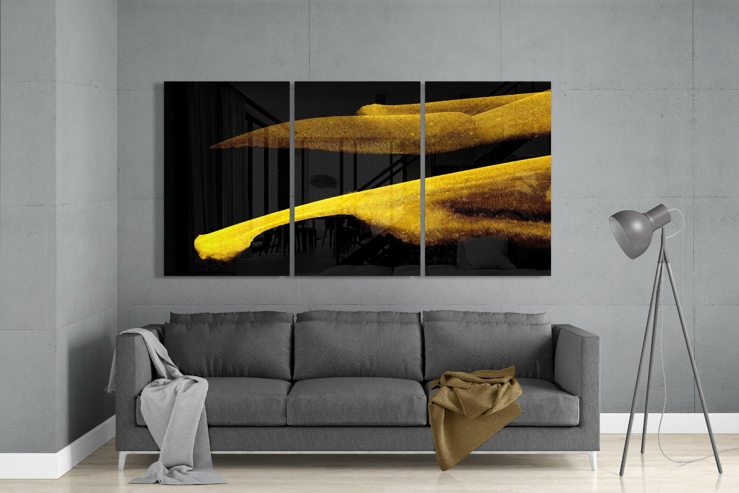 Yellow Touch Glass Art.