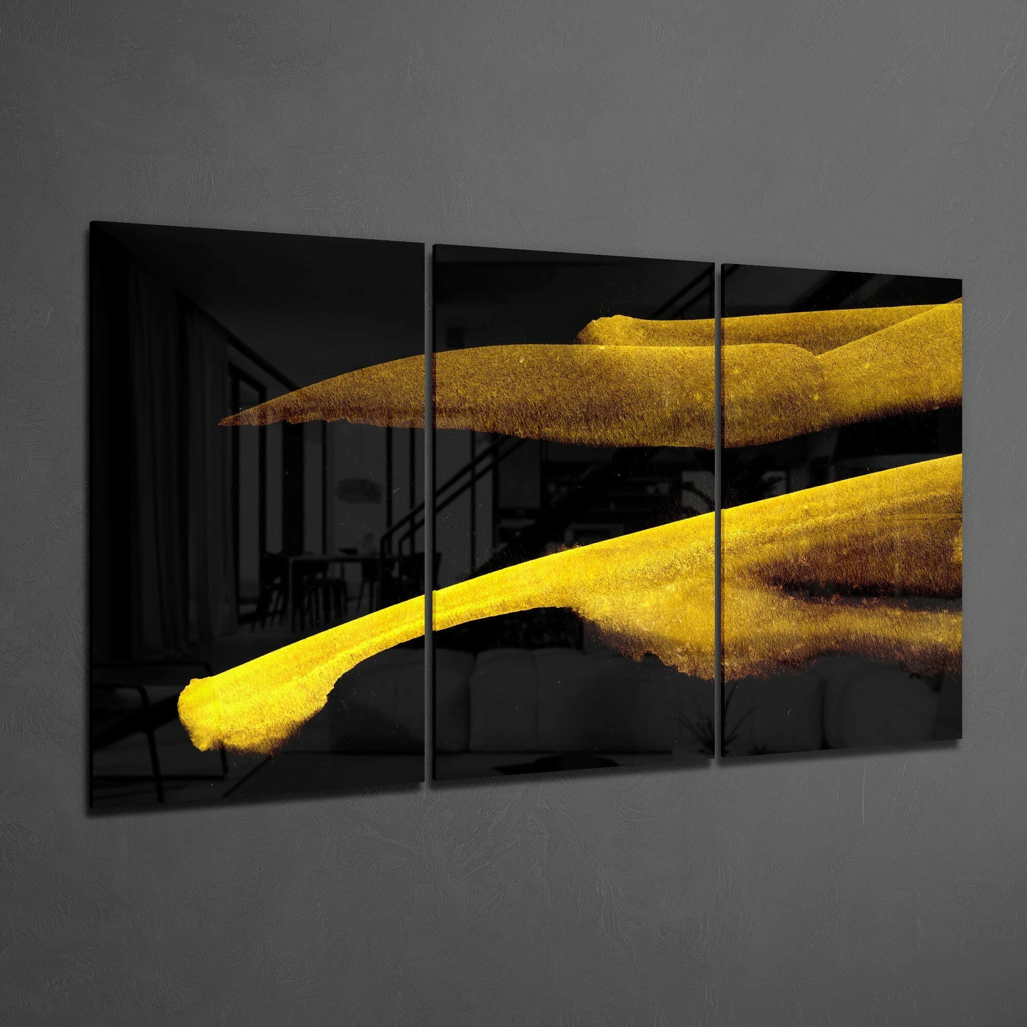 Yellow Touch Glass Art.