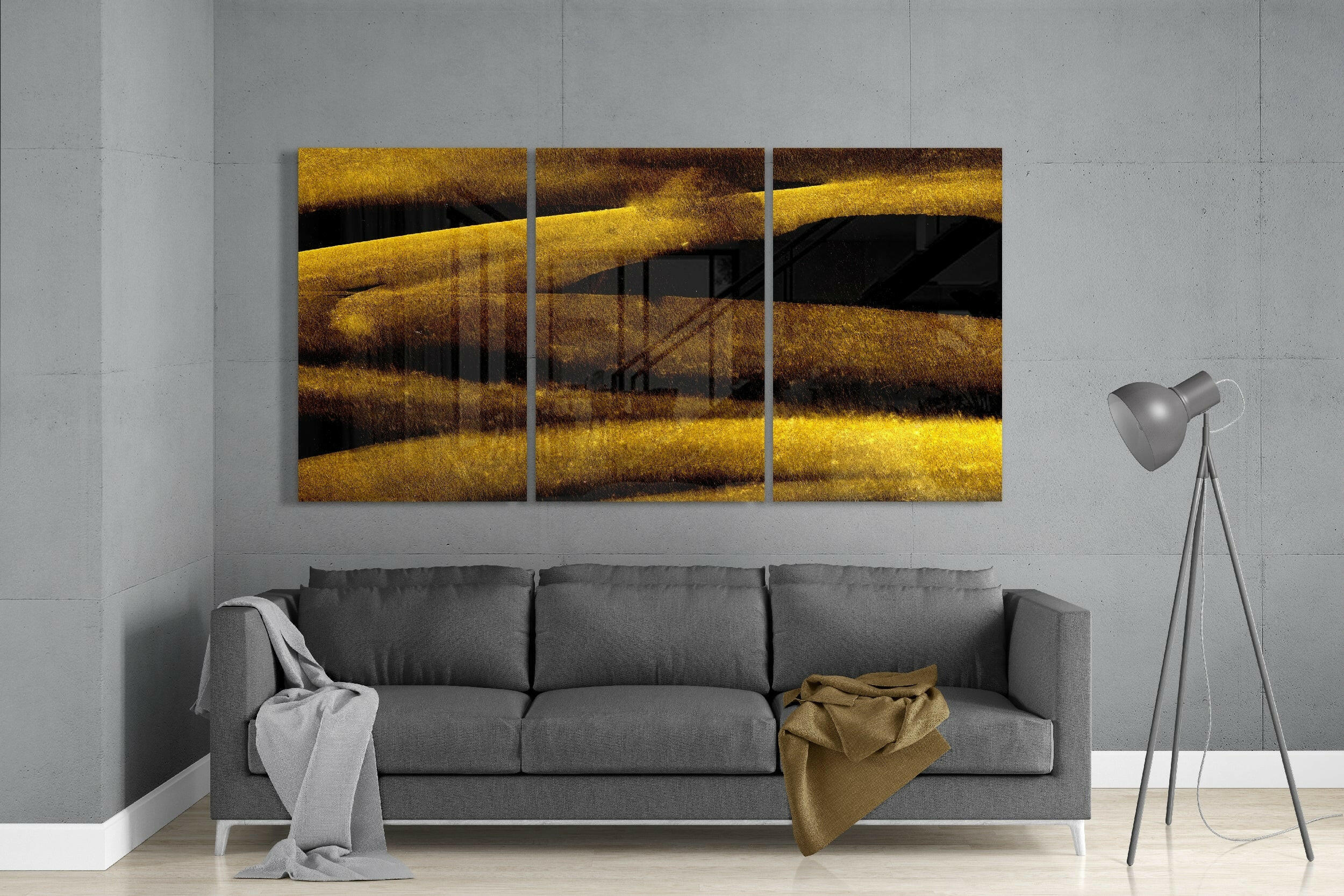 Yellow Touch Glass Art.