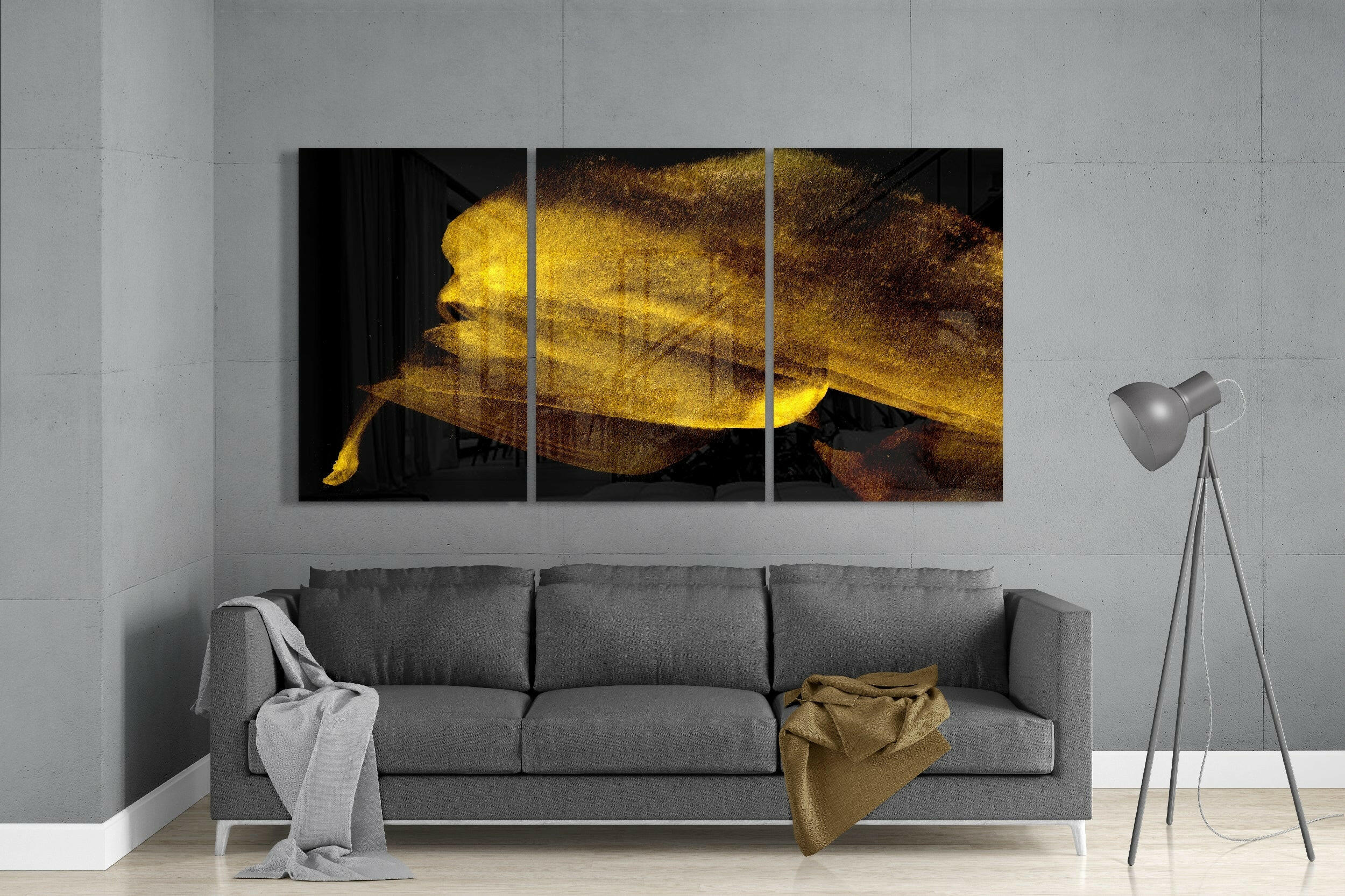 Yellow Touch Glass Art.