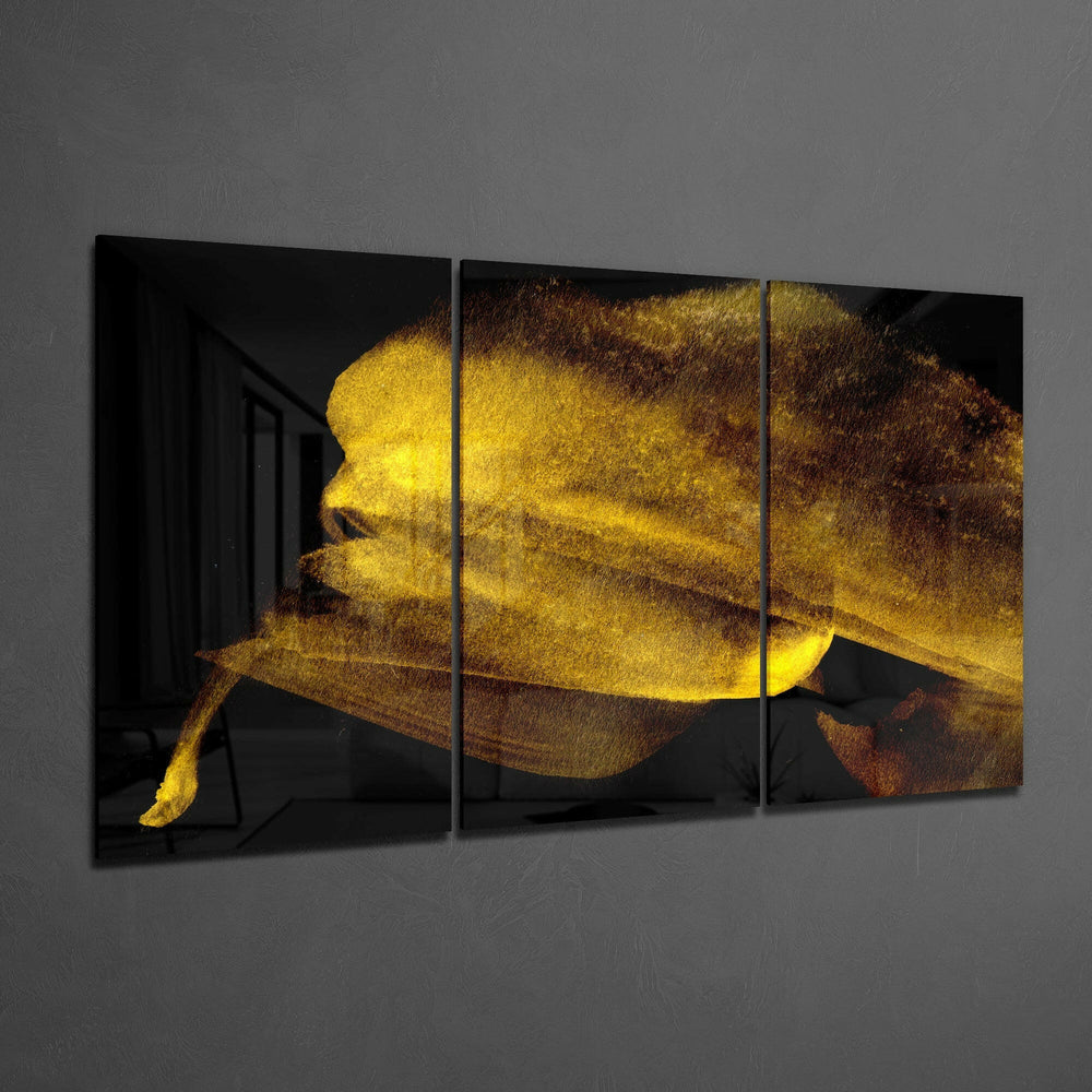 Yellow Touch Glass Art.